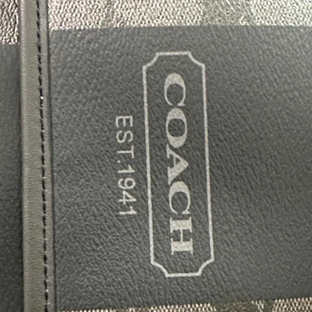 NWT Coach‎ Signature Black & Gray w/silver hardware Messenger Bag